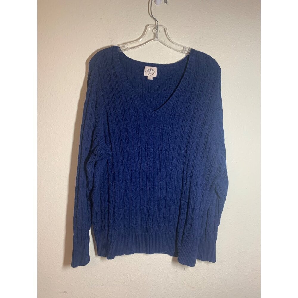 St. Johns Bay Knit Sweater Size 1X Women's Winter Cozy Preppy Casual P10